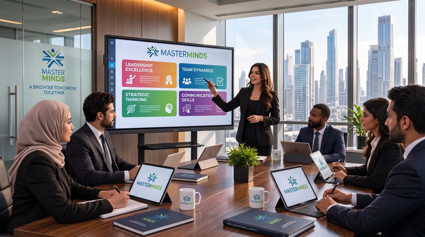 A MasterMinds trainer leading a leadership and communication course